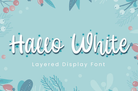 Hallo White - Christmas Font Font Attype studio 