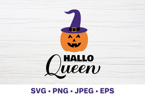 Halloqueen lettering. Hallo queen. Funny Halloween quote SVG SVG LaBelezoka 