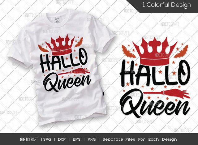 Halloqueen SVG Cut File | Crown Svg | Hallo Queen Svg | Bats Svg | Queen Of Halloween Svg | Holiday Svg | Halloween Svg | Funny Halloween Quote SVG ETC Craft 