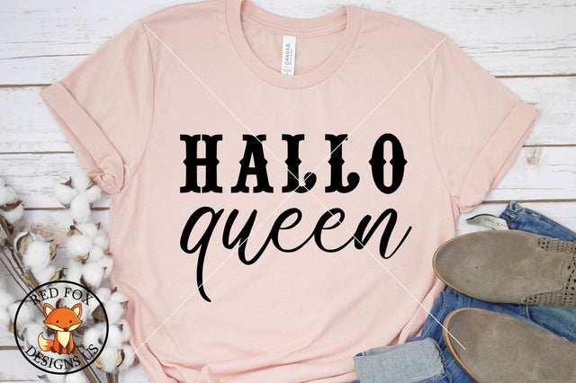 Halloqueen Svg, Png, Dxf, Halloween Design, Funny Halloween File SVG RedFoxDesignsUS 