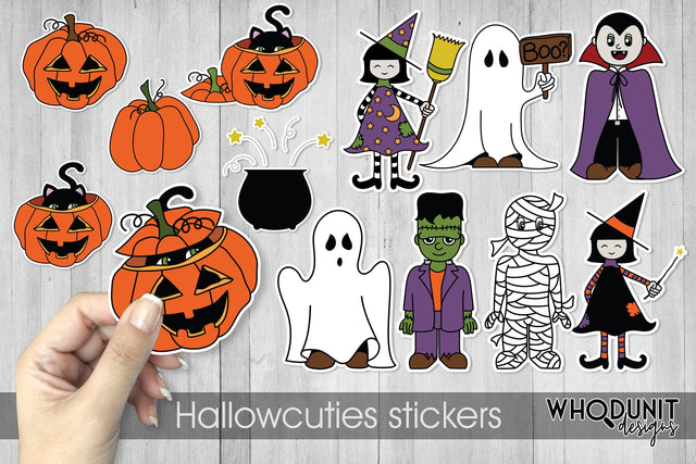 Hallowcuties Sticker Pack | Halloween Clipart | Sublimation Sublimation Whodunit Designs 