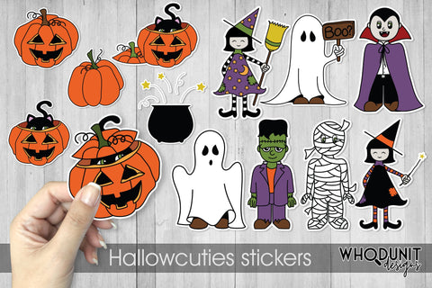 Hallowcuties Sticker Pack | Halloween Clipart | Sublimation Sublimation Whodunit Designs 