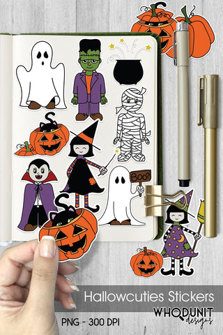 Hallowcuties Sticker Pack | Halloween Clipart | Sublimation Sublimation Whodunit Designs 