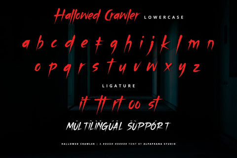 Hallowed Crawler - Rough Font Font Alpaprana Studio 