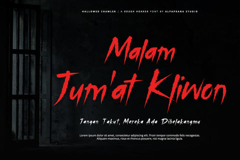 Hallowed Crawler - Rough Font Font Alpaprana Studio 