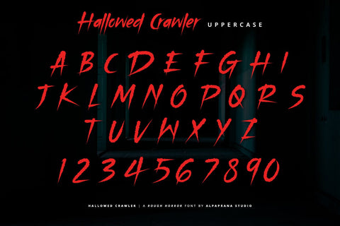 Hallowed Crawler - Rough Font Font Alpaprana Studio 