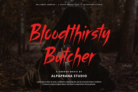 Hallowed Crawler - Rough Font Font Alpaprana Studio 
