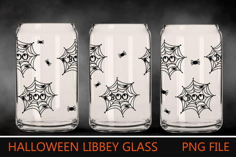 Halloween 11 oz libbey can glass wrap with spider web Sublimation AnastasiyaArtDesign 
