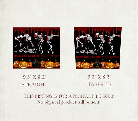 Halloween 20 oz Skinny Tumbler Dancing Skeletons Sublimation Design PNG, Autumn Design, Witchy Vibes Tumbler, Jack O Lanterns Sublimation TrendingDesign 