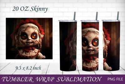 Halloween 20 oz tumbler, Horror tumbler wrap sublimation Sublimation AnastasiyaArtDesign 