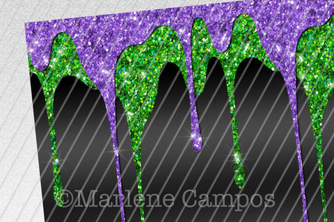 Halloween 20oz Skinny Tumbler | Glitter, Slime Purple and Green Sublimation Marlene Campos 