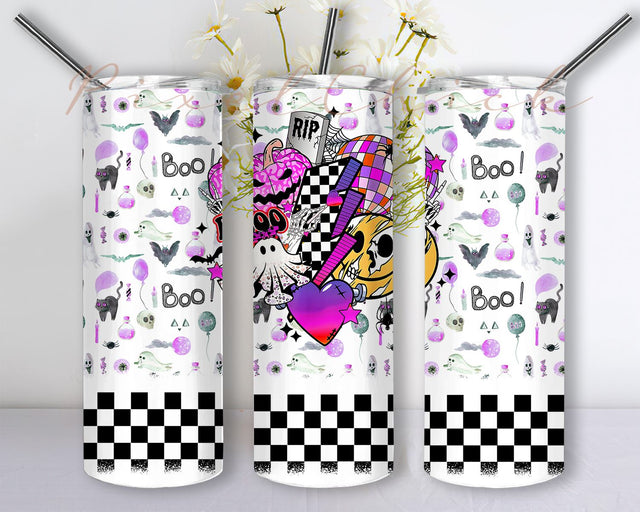 Halloween 20oz Tumbler, Spooky Vibes Tumbler Wrap, Spooky Tumbler Sublimation Designs, Spooky Tumbler Designs Sublimation PixelChick 