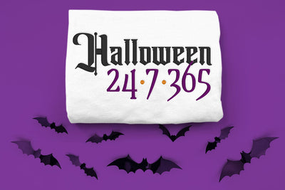 Halloween 24-7-365 Sarcastic Goth Phrase Embroidery Embroidery/Applique DESIGNS Risa Rocks It 