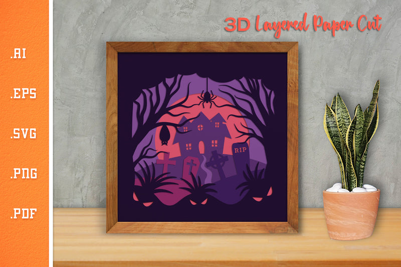 Halloween - 3D Layered Paper Cut SVG 1 SVG Slim Studio 
