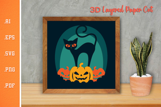 Halloween - 3D Layered Paper Cut SVG 9 SVG Slim Studio 