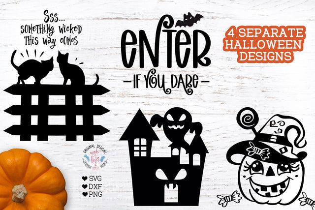 Halloween 4 Designs - Illustrations SVG Graphic House Design 