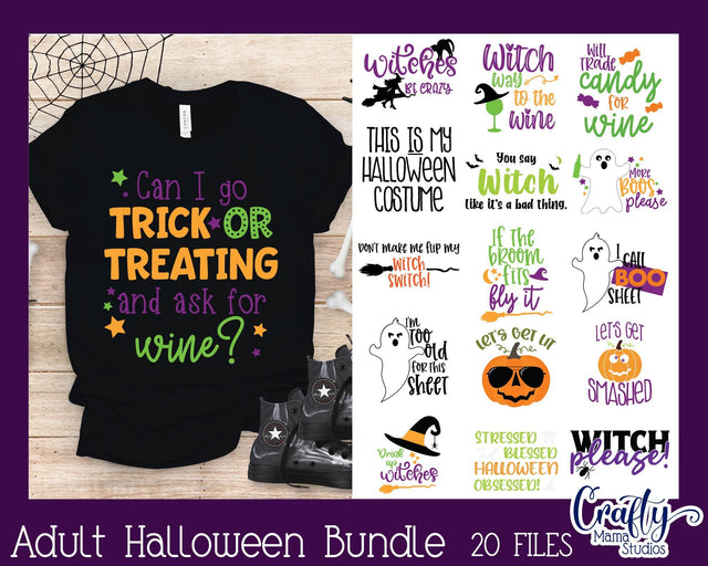 Halloween Adult Bundle - Funny Adult Halloween SVG Crafty Mama Studios 