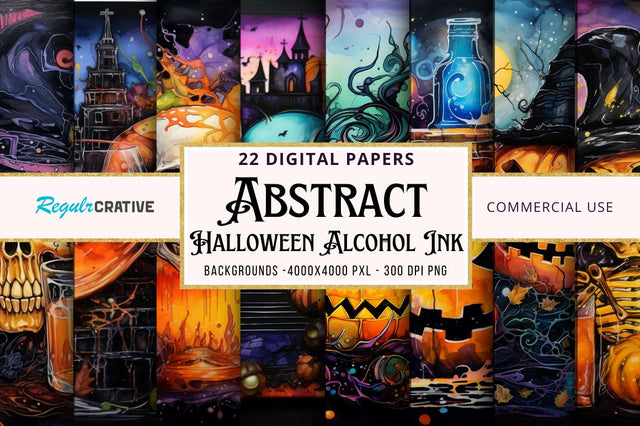 Halloween Alcohol Ink bundle Sublimation Regulrcrative 