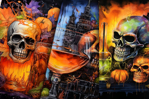 Halloween Alcohol Ink bundle Sublimation Regulrcrative 