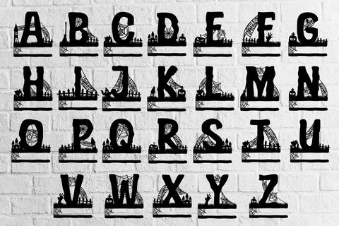 Halloween Alphabet A-Z 2 svg eps ai png SVG zafrans studio 