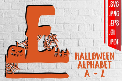 Halloween Alphabet A-Z 2 svg eps ai png SVG zafrans studio 