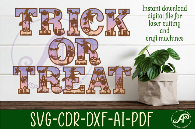 Halloween alphabet letter set bundle . 105 layered letters SVG APInspireddesigns 