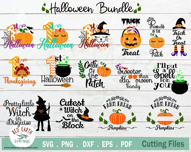 Halloween and Thanksgiving quotes Bundle SVG,PNG,EPS,DXF SVG Redearth and gumtrees 