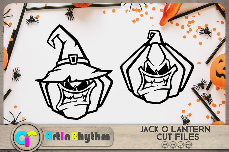 Halloween angry pumpkin SVG / Jack o lantern SVG SVG Artinrhythm shop 
