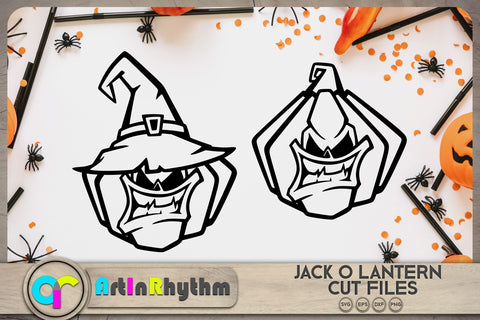 Halloween angry pumpkin SVG / Jack o lantern SVG SVG Artinrhythm shop 