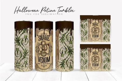 Halloween Apotecary Potion Tumbler Wrap Sublimation Design Sublimation OrangeBrushStudio 