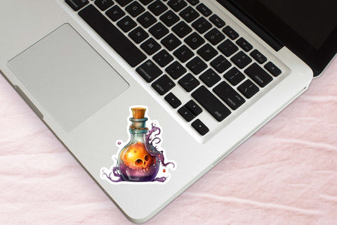 Halloween Apothecary Stickers - Witch Magic Potion Bottles Sublimation OrangeBrushStudio 