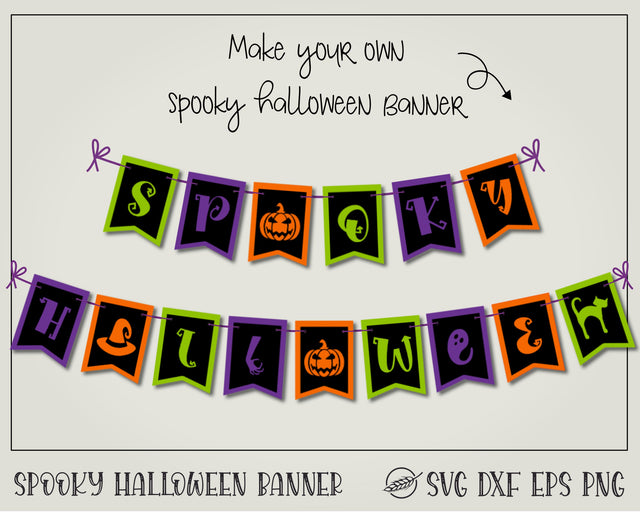 Halloween banner SVG file DIY SVG Boertiek 
