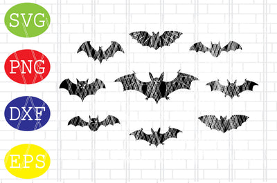 Halloween Bats SVG, Spooky Bats SVG, Bats Clipart, Bats PNG, Bats Silhouettes, Halloween Bats Cut File, Flying Bats Svg, Halloween Bats Png SVG DigitalSvgFiles 