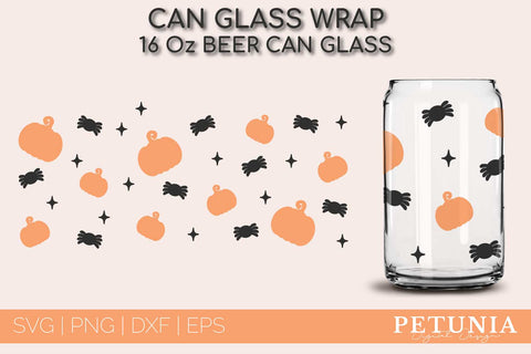 Halloween Beer Can Glass | Can Glass Wrap SVG SVG Petunia Digital Design 