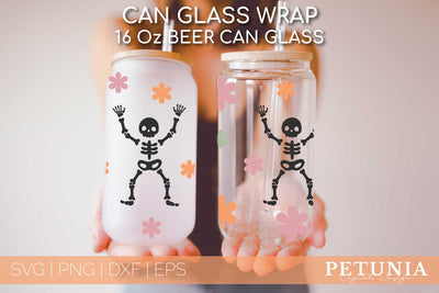 Halloween Beer Can Glass | Can Glass Wrap SVG SVG Petunia Digital Design 