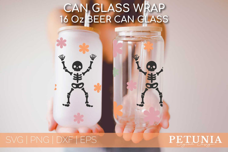 Halloween Beer Can Glass | Can Glass Wrap SVG SVG Petunia Digital Design 