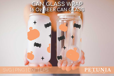 Halloween Beer Can Glass | Can Glass Wrap SVG SVG Petunia Digital Design 