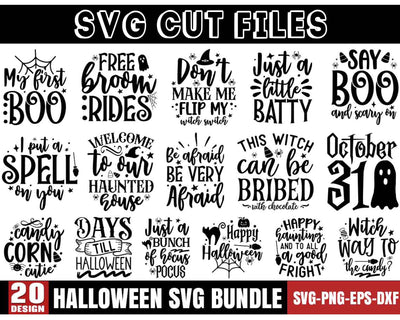 Halloween black and white svg bundle, Halloween quotes svg bundle, Halloween svg, Halloween shirt design, Halloween mug svg SVG etcify 