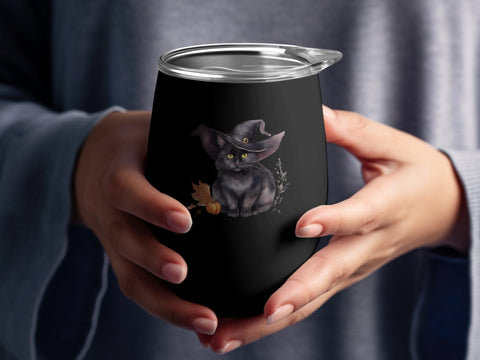 Halloween Black cat T-shirt PNG Sublimation Luvleigh Digitals 