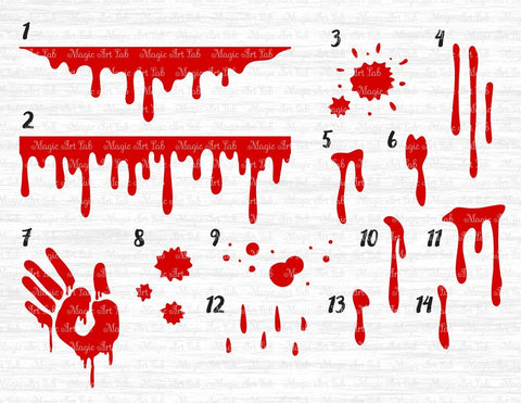 Halloween blood SVG bundle SVG MagicArtLab 