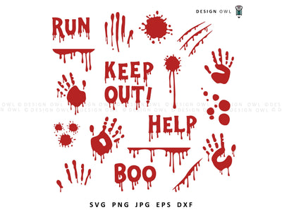 Halloween Blood SVG File Bundle SVG Design Owl 