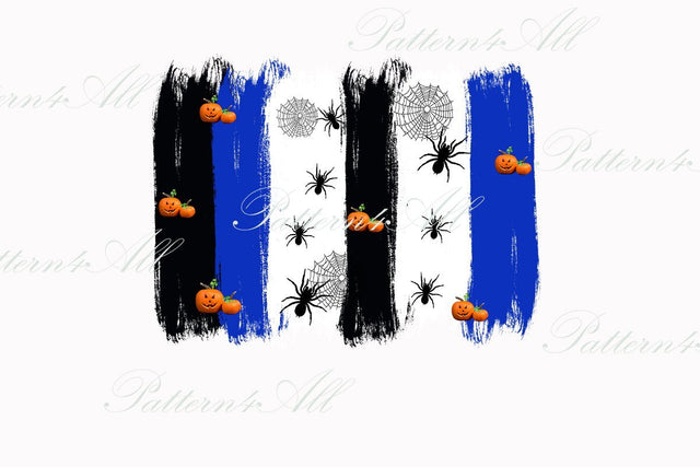 Halloween Blue Watercolor Brush Stroke Background, PNG Sublimation Design, Team Colors, Spider Web, Fall Distressed Print Sublimation PNG 3D Paper ArtStudio 