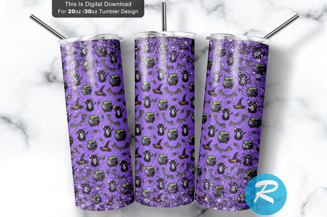 Halloween Boo cat 20 oz / 30 oz Tumbler PNG Sublimation Regulrcrative 