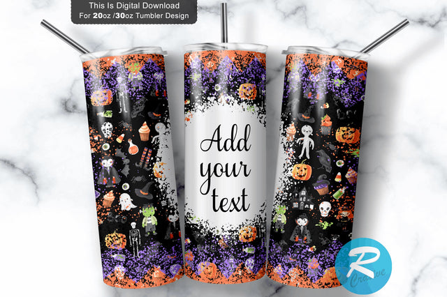 Halloween Boo cat bats 20 oz / 30 oz Tumbler PNG Sublimation Regulrcrative 