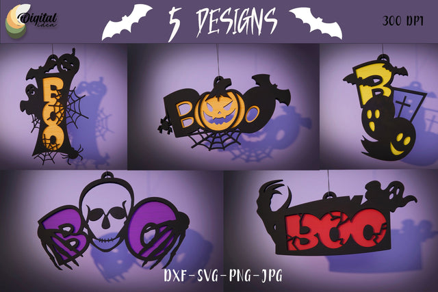 Halloween BOO Quotes | Ghosts | Monsters | Skeletons | Pumpkins SVG Evgenyia Guschina 