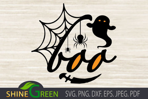 Halloween Boo Spooky SVG SVG Shine Green Art 