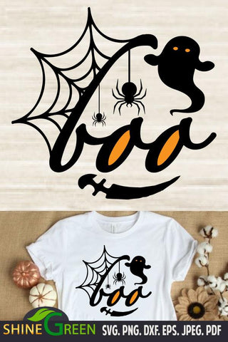 Halloween Boo Spooky SVG SVG Shine Green Art 