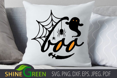 Halloween Boo Spooky SVG SVG Shine Green Art 