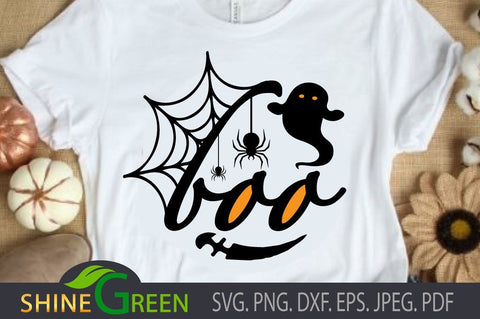 Halloween Boo Spooky SVG SVG Shine Green Art 
