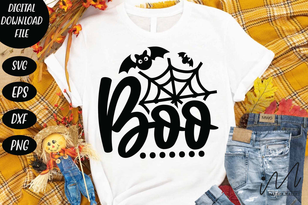 Halloween boo svg, Boo Svg, Boo t shirt, Happy Halloween svg - So Fontsy